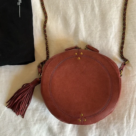 Jerome Dreyfuss Remi Crossbody in Bordeaux - Picture 7 of 8